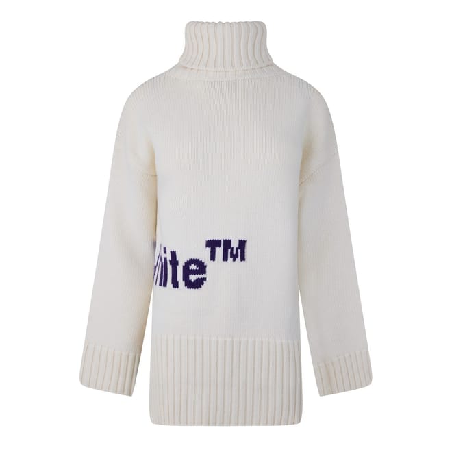 Oversize Fit Turtleneck Logo Sweater