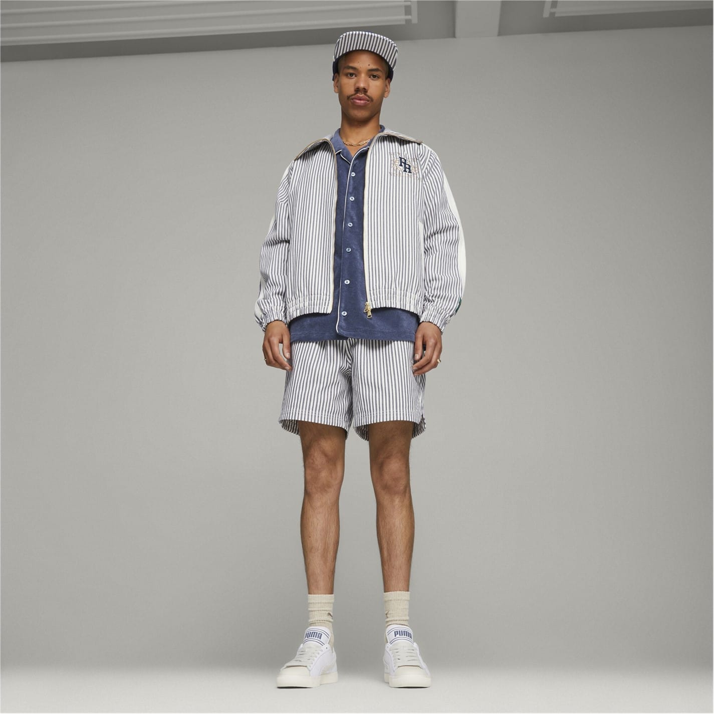 PUMA × RHUIGIストライプデザイン ジップアップジャケット PUMA (プーマ) - PUMA x RHUIGI T7 サマー ジャケット - FAITHWEB