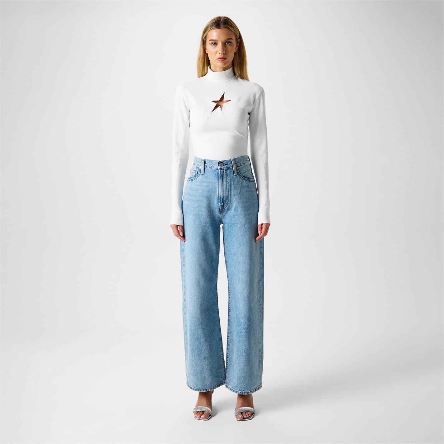White Mugler Star Top - Get The Label