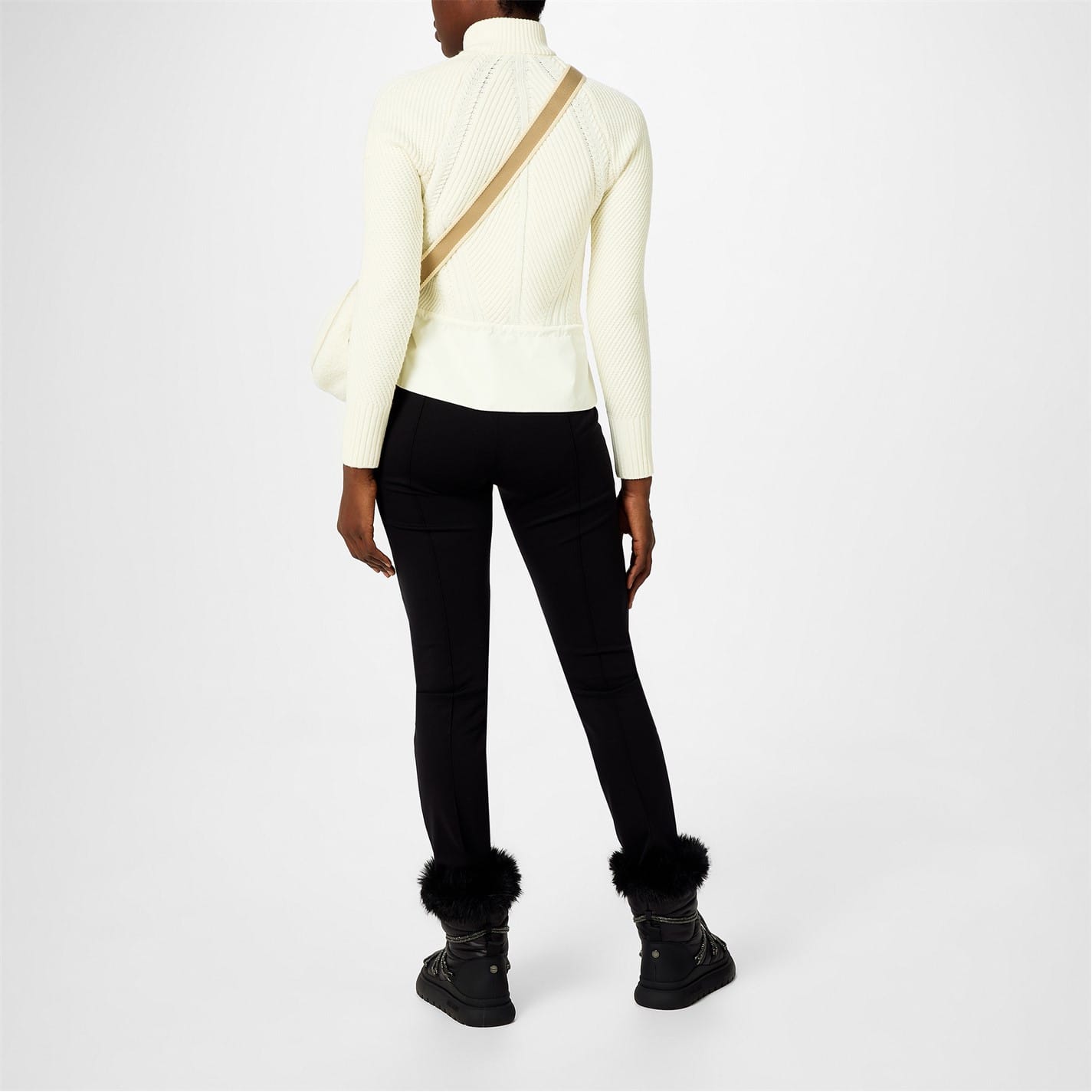 Cream Mackage Jorane Mixed Media Zip Jacket - Get The Label
