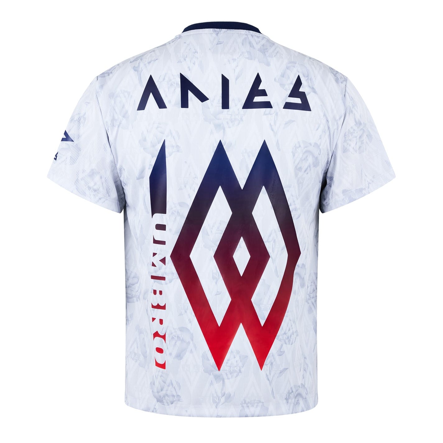 White Aries X Umbro Roses Short Sleeve Football Shirt - Get