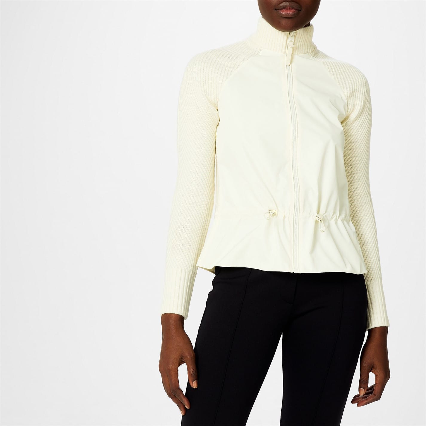 Mackage☆SALE☆JORANE ミックスメディア ジップジャケット Cream Mackage Jorane Mixed Media Zip Jacket - Get The Label