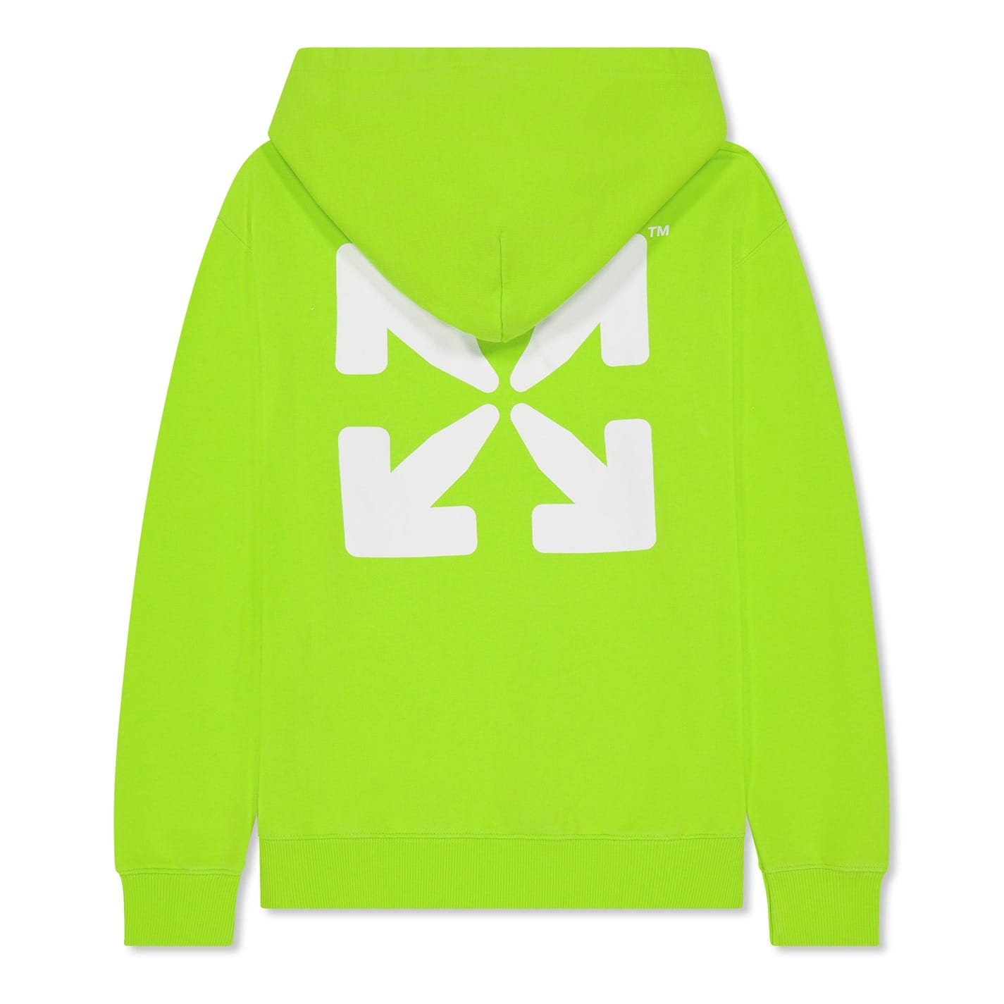 Off white neon green hoodie on sale