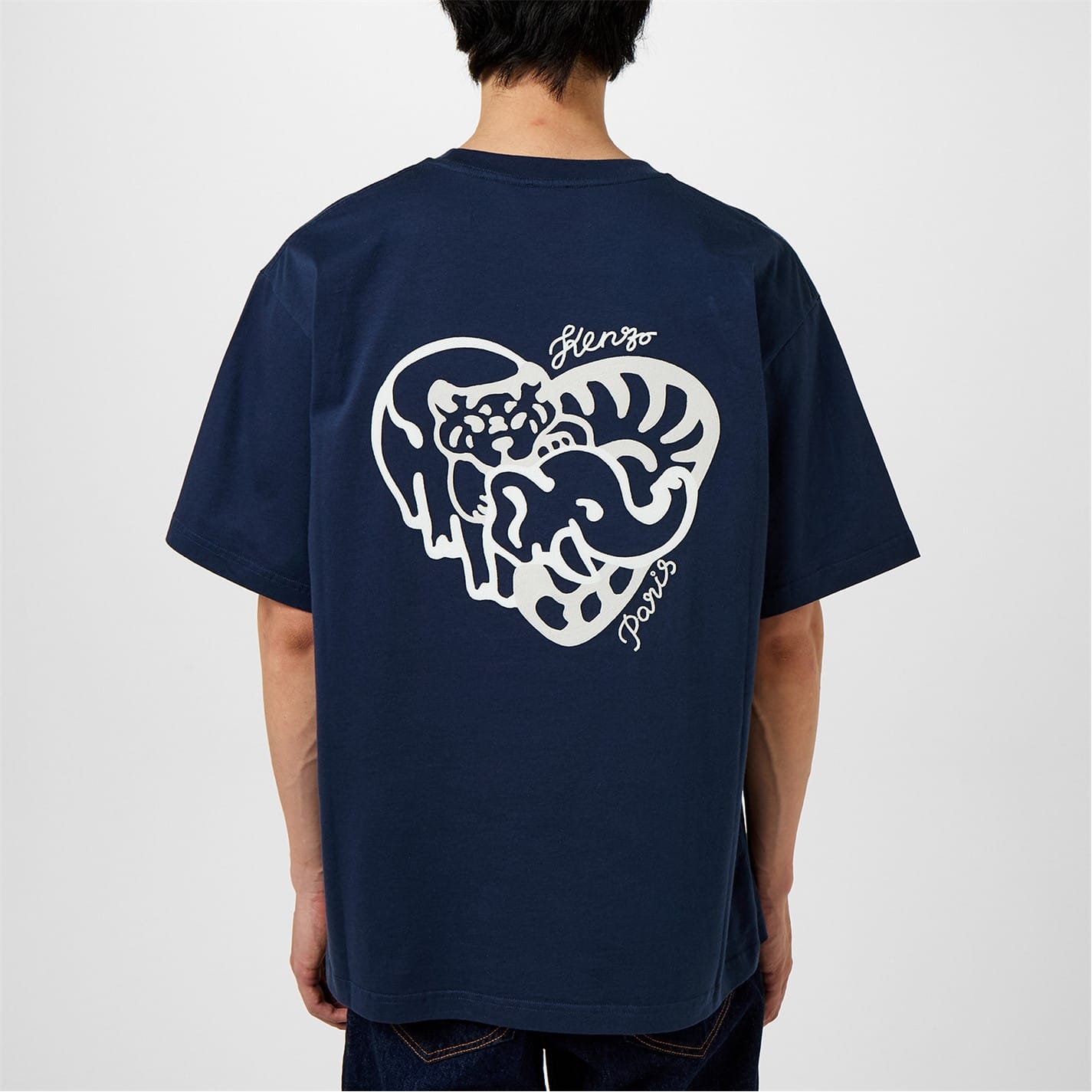 Blue Kenzo Heart Graphic T-Shirt - Get The Label