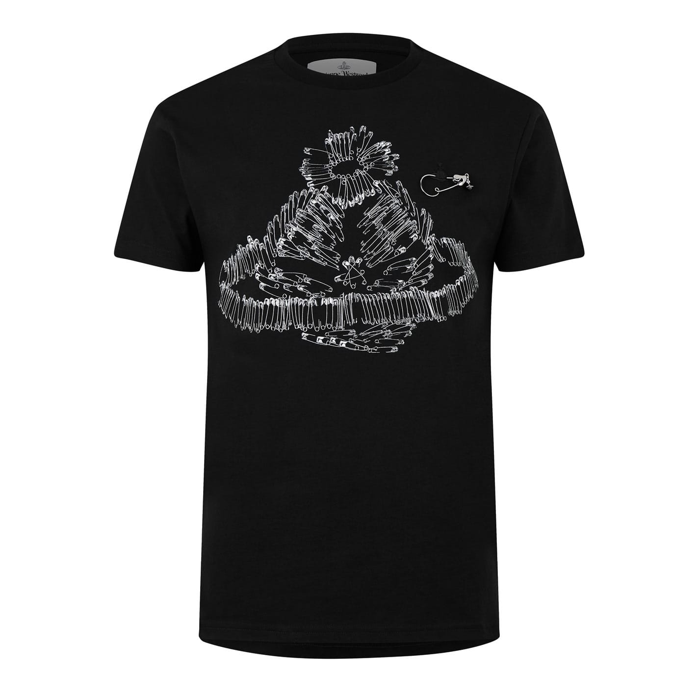 Black Vivienne Westwood Safety Pin Orb Classic T-Shirt - Get Black Vivienne Westwood Safety Pin Orb Classic T-Shirt - Get