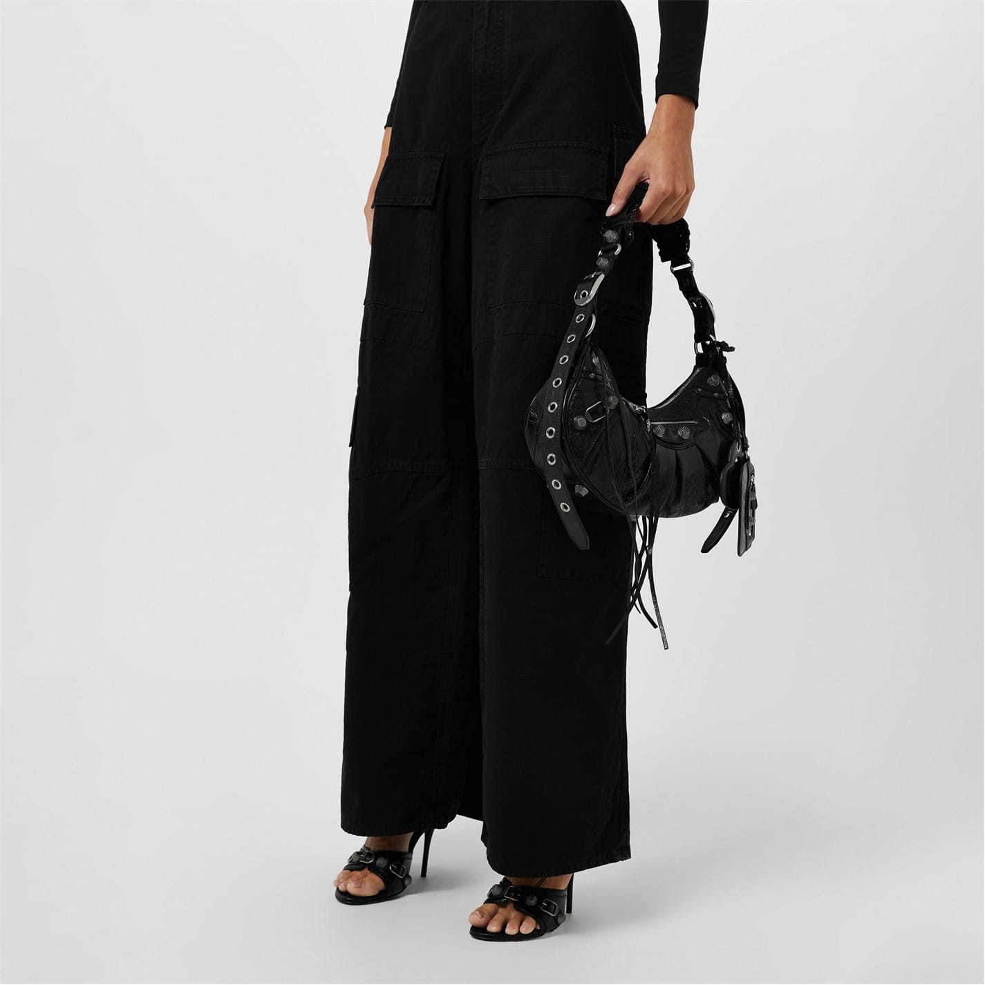 サンダル・ミュール BALENCIAGA Black Leather Cagole Slippers Black Heeled Slippers 'Cagole' Balenciaga - Vitkac Italy