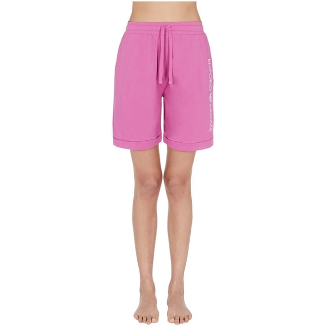 Knit Sweat Shorts with Banded Hem