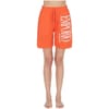 Curved Hem Sweat Shorts with Elasticated Waistband