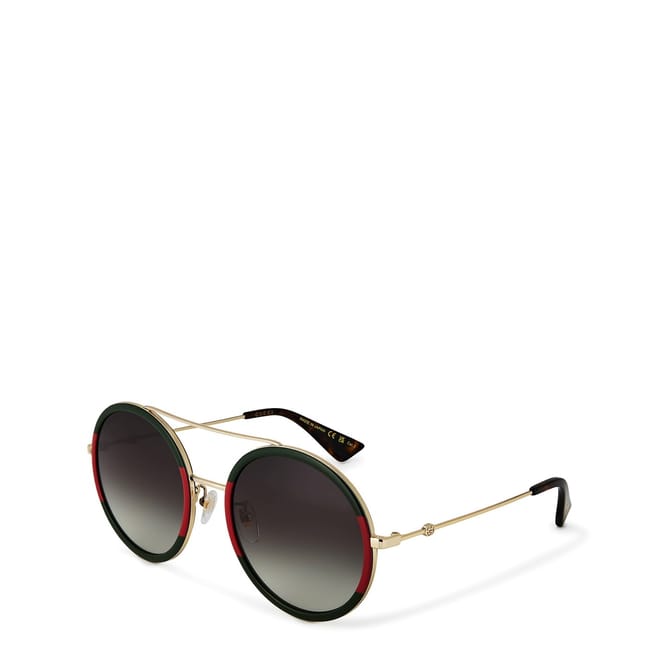 Stripe Round Pilot Sunglasses