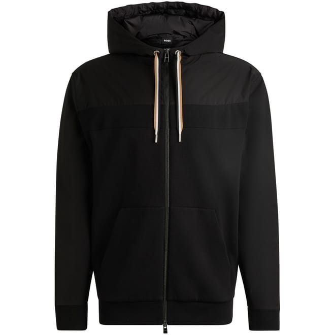 Ribbed Cuff Hooded Jacket