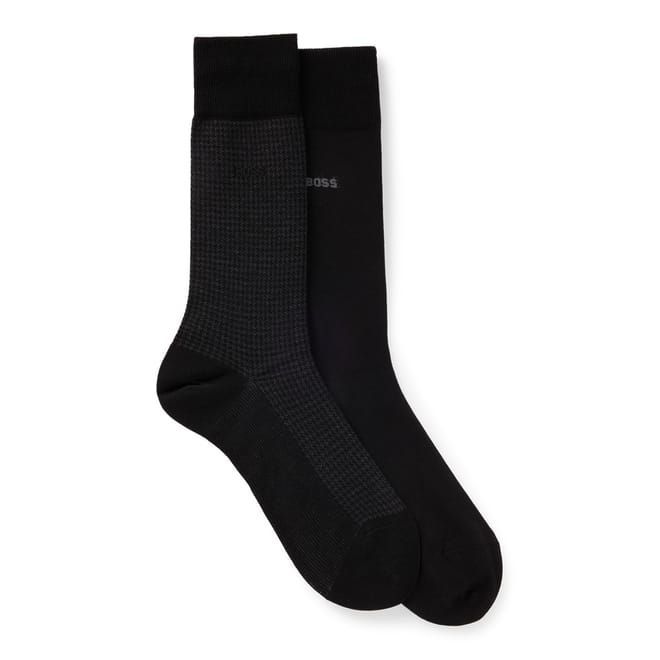 2 Pack Houndstooth Crew Socks
