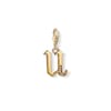 U Sterling Silver Charm