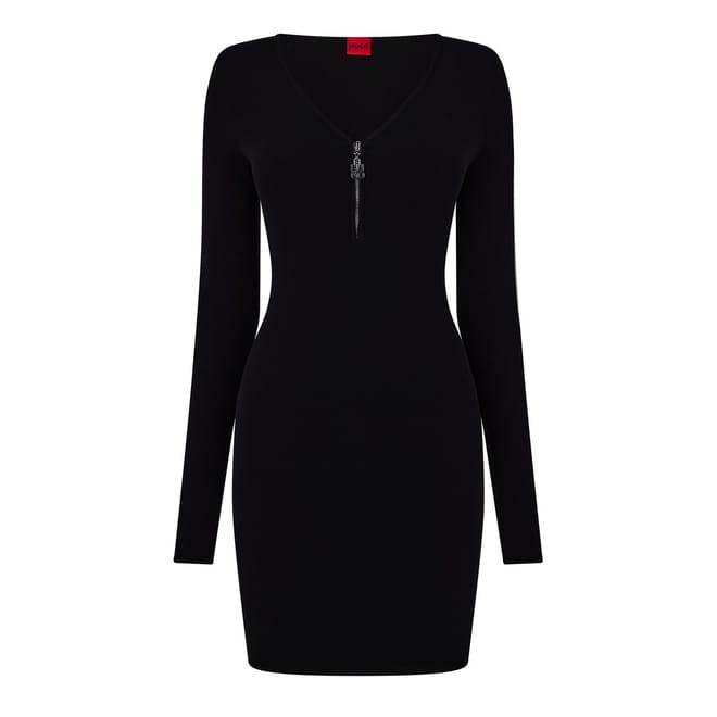 Shalavy V-Neck Mini Bodycon Dress