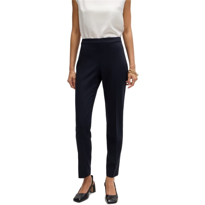 Solid Patterned Slim Cut Trousers