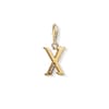 X Sterling Silver Charm