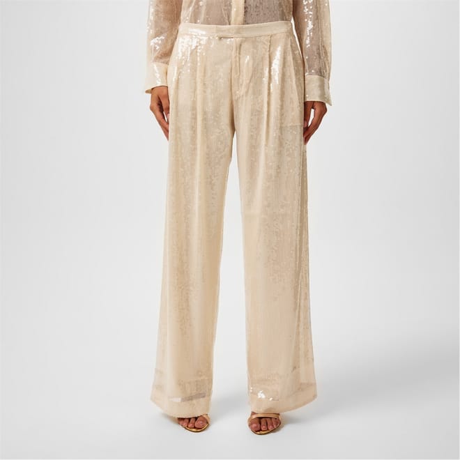 Sequinned Straight Fit Trousers