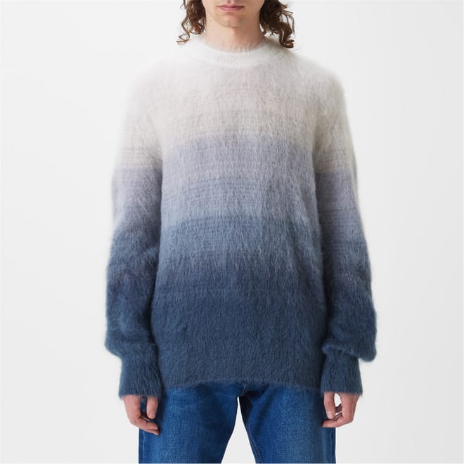 Mohair Relaxed Fit Crew Neck Sweater