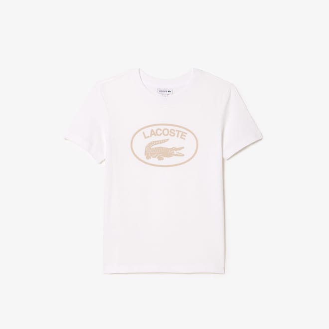 Juniors Contrast Branded Cotton Jersey T-Shirt
