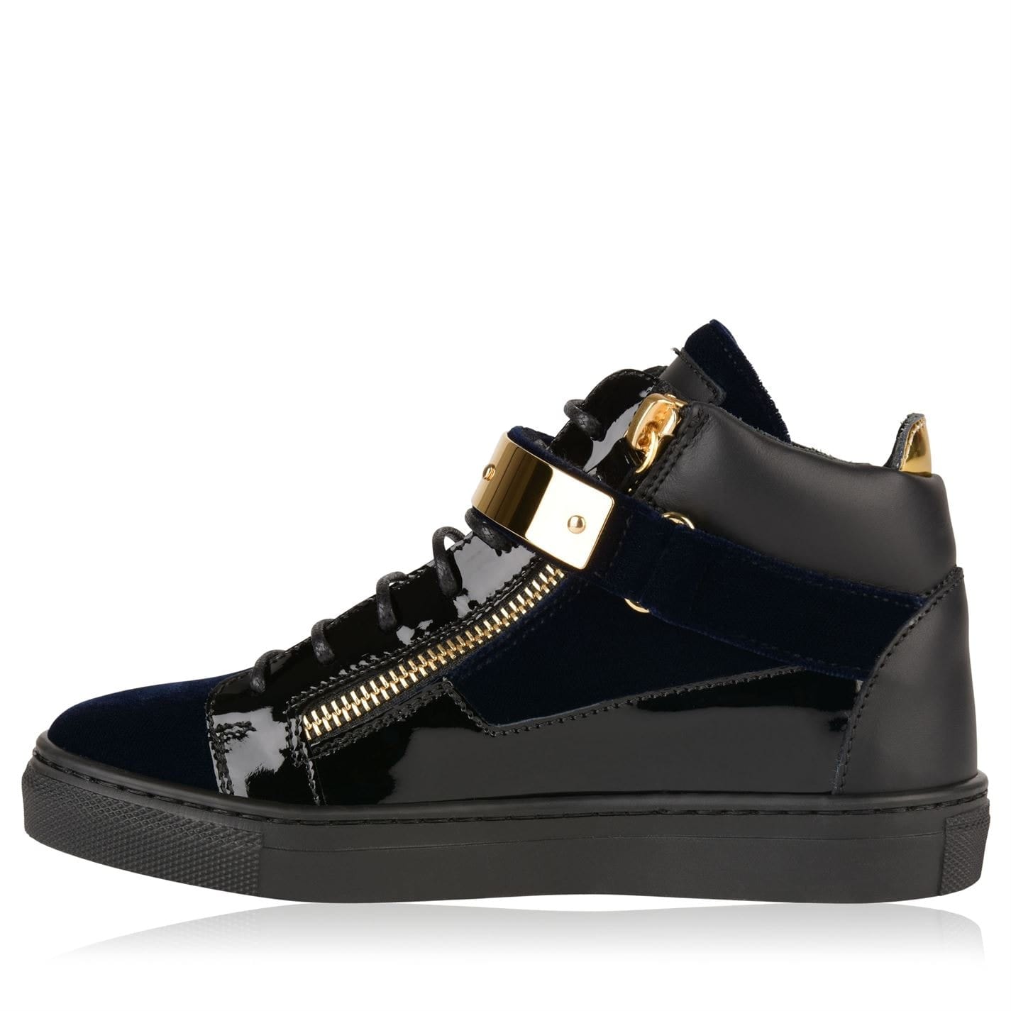 Blue Giuseppe Zanotti Children Unisex London May High Top Trainers Get The Label