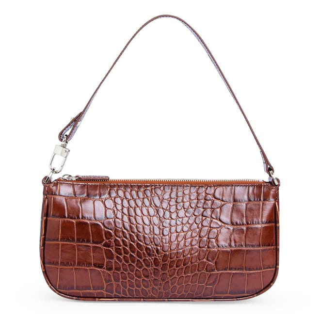 Rachel Croc Embossed Shoulder Bag
