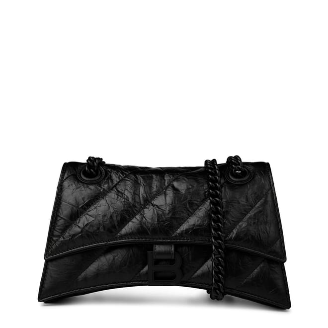 Crushed Quilted Chain Shoulder Bag