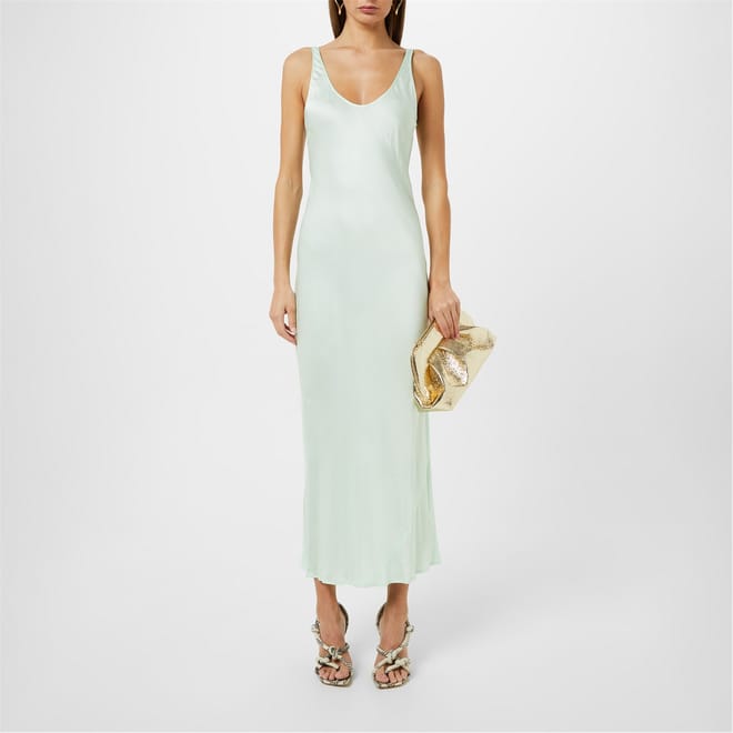 Akiya Scoop Neck Midi Slip Dress