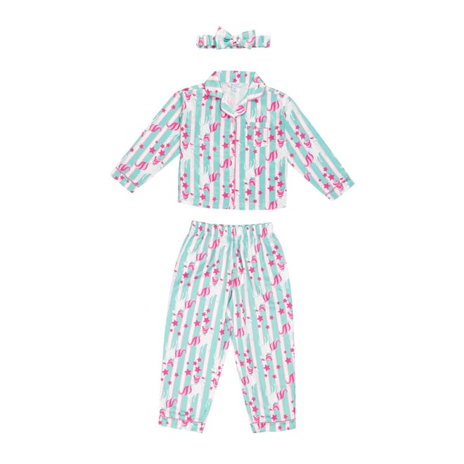 Unicorn Satin Collared Pyjama Set