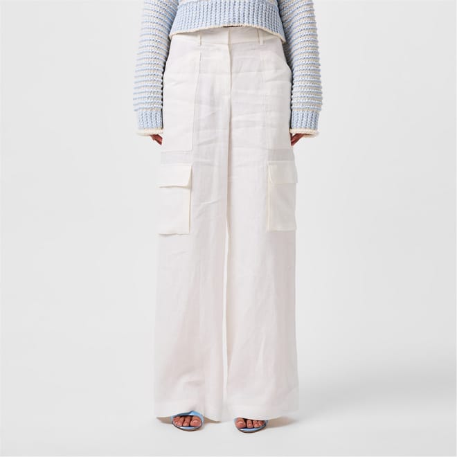Pora Linen Cargo Trousers