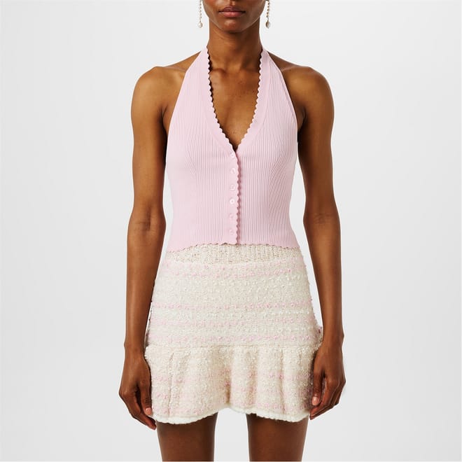 Eterna Halter Cropped Slim Tank