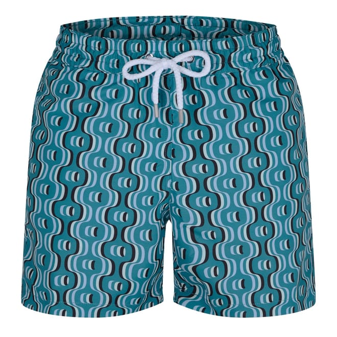 Carioca Camada Geometric Patterned Swim Short