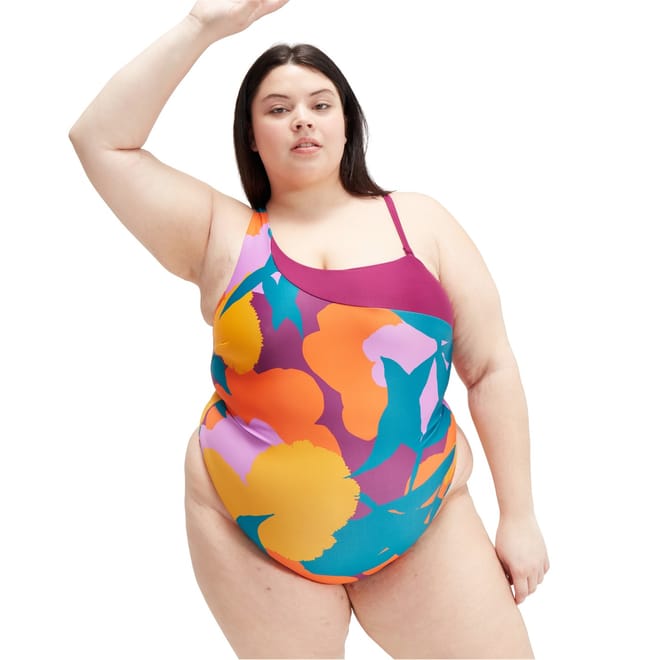 Allover Floral Patterned One-Piece Swimsuit