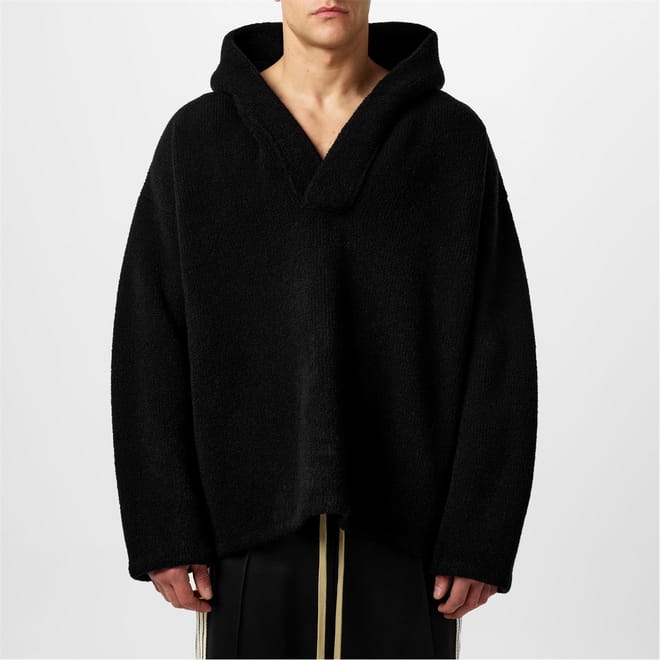 Bouclé Polo Hoodie
