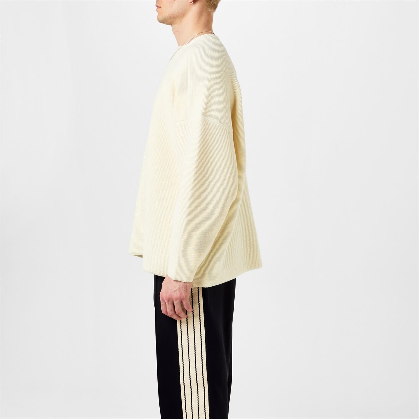 Cream Fear Of God Ottoman Wool Straight Neck Sweater - Get
