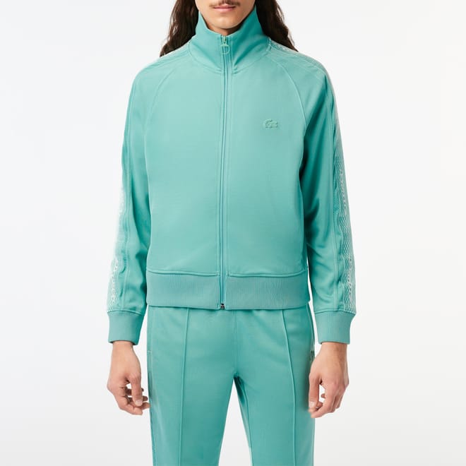 Regular Fit Zipped Piqué Sweatshirt