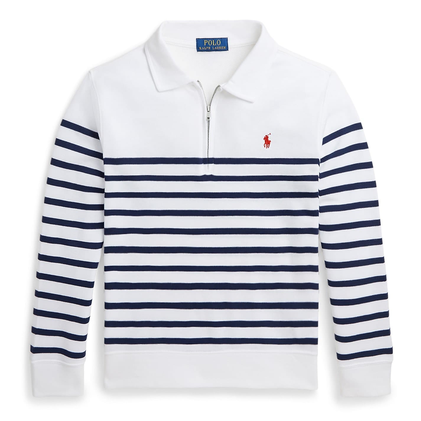 White Polo Ralph Lauren Stripe Quarter Zip Get The Label
