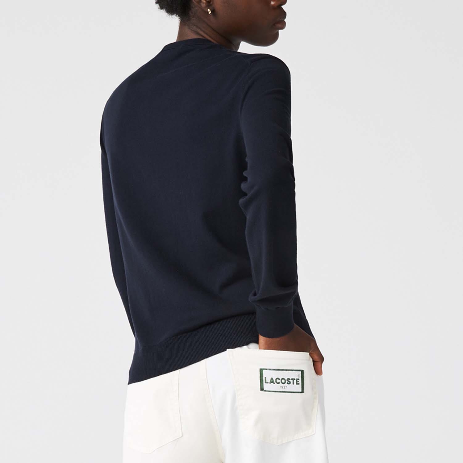 Lacoste Button Up Sweater in Blue