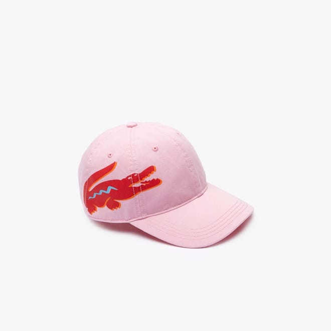 Oversized Crocodile Cotton Gabardine Cap