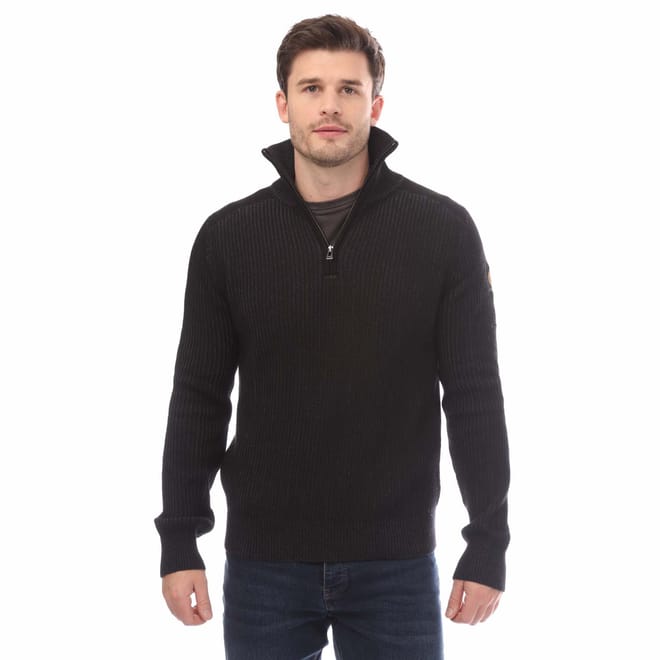 Cotton Wool Rib Stanley Quarter Zip Jumper