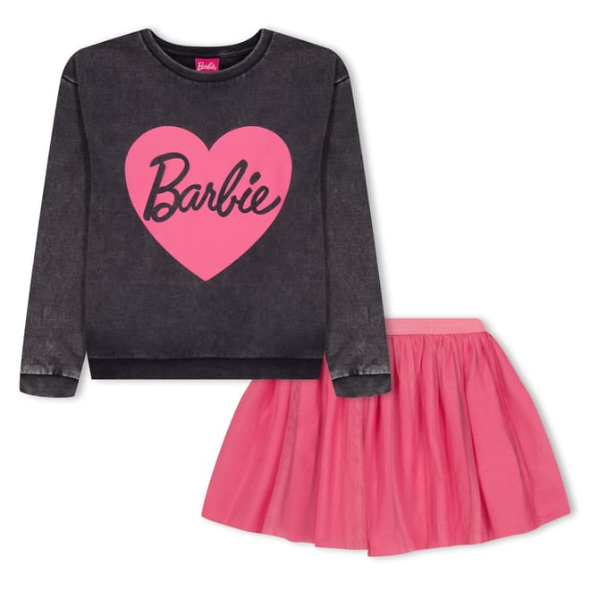 Barbie Girls Sweatshirt And Tulle Detail Skirt