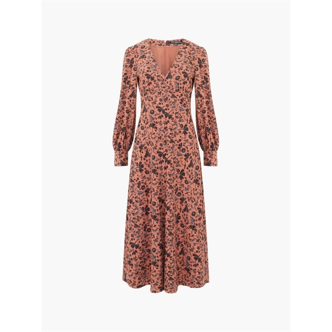 Jeanie V-Neck Midi Wrap Dress