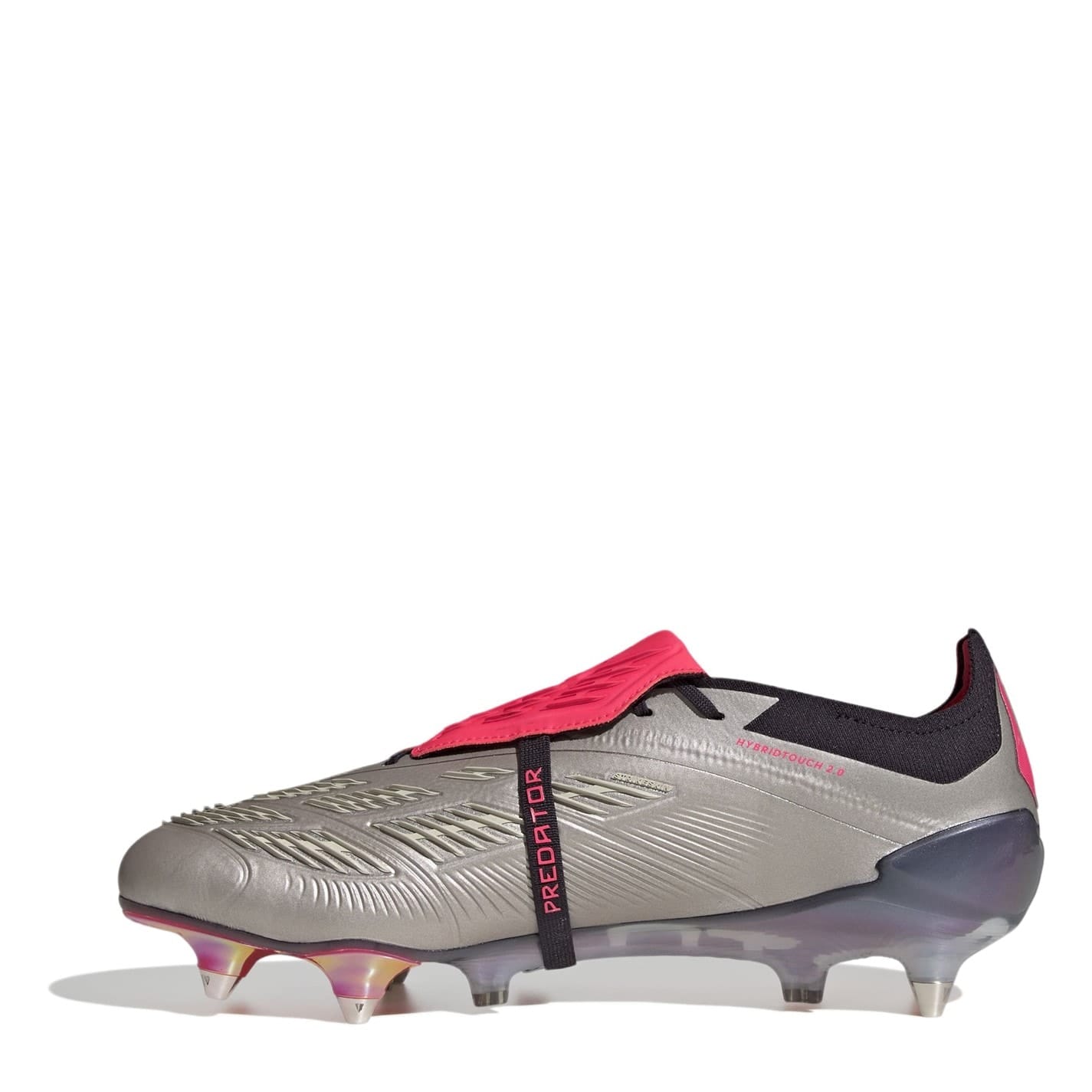 Silver adidas Predator Elite Fold Over Tongue Soft Ground Football Boots Get The Label