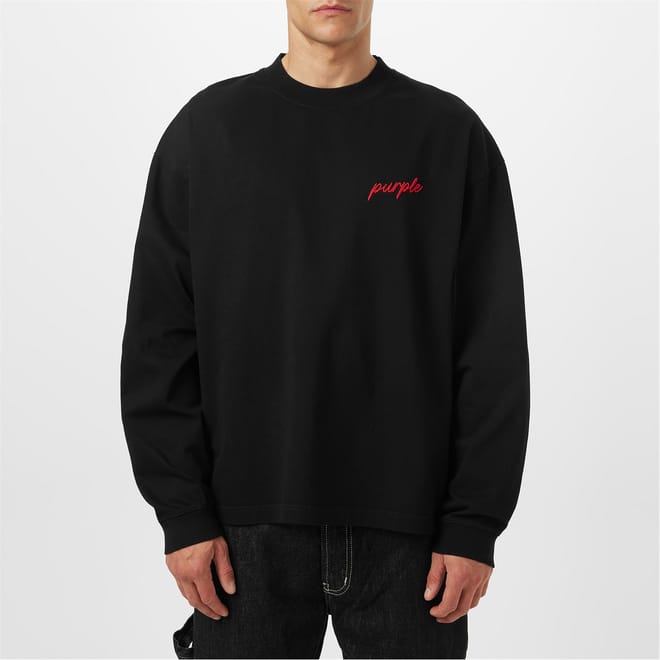 Oversize Fit Lettering Long Sleeve T-Shirt