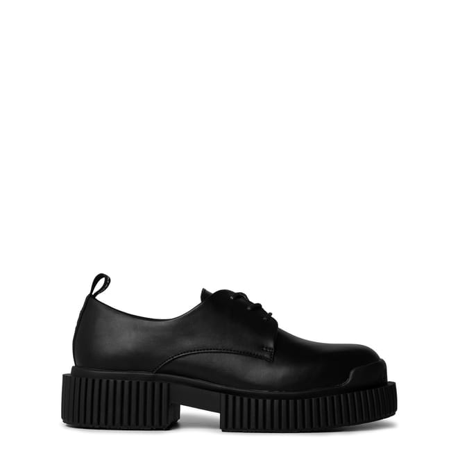 Laced Block Heel Oxford Shoes