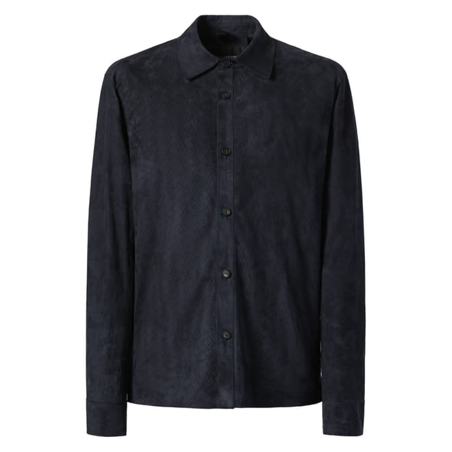 Leather Long Sleeve Regular Fit Shirt