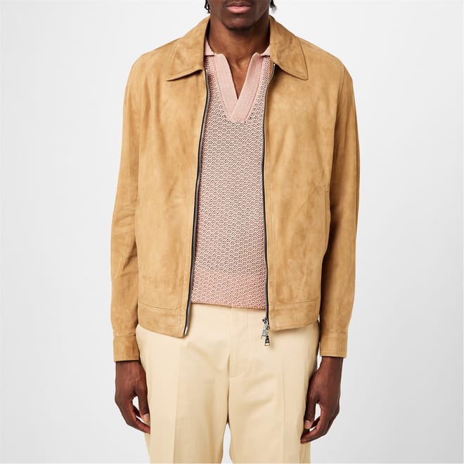 Leather Bomber Short Jacket