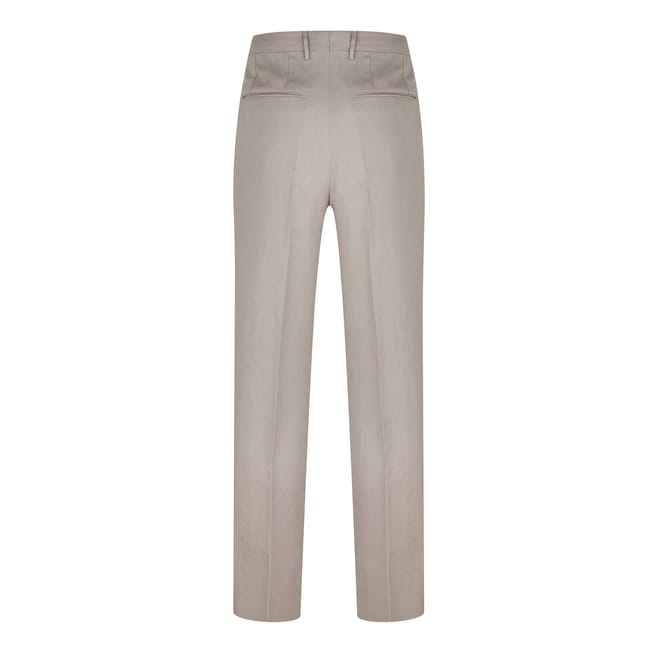 Ttl Straight Leg Solid Patterned Trousers