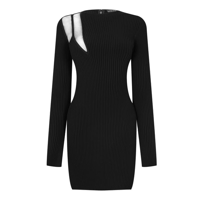 Bra Detail Crew Neck Mini Bodycon Dress