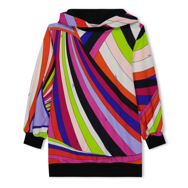 Junior Hooded Knee Length Jersey Dress