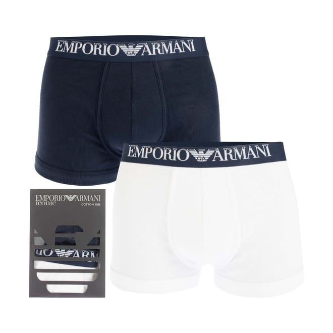 2 Pack Ribbed Cotton Boxer Briefs
