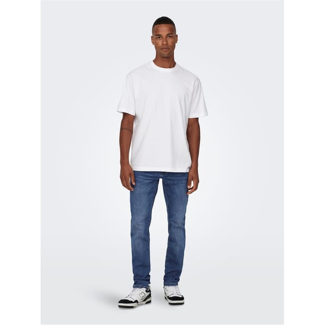 Tapered Fit Five Pocket Jean